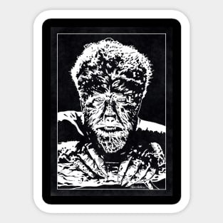 THE WOLFMAN (Black and White) Sticker